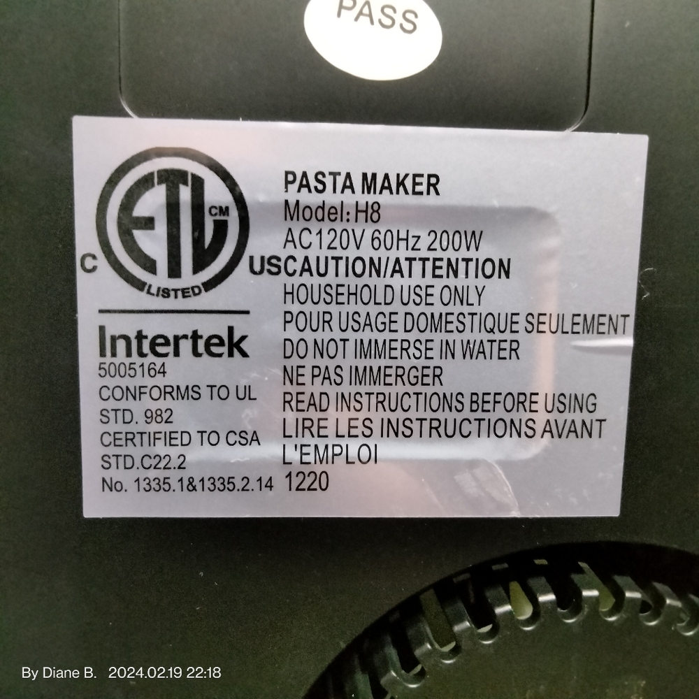 Geker H8 Pasta Maker Machine NEW Open Box Complete Automatic - Picture 8 of 8